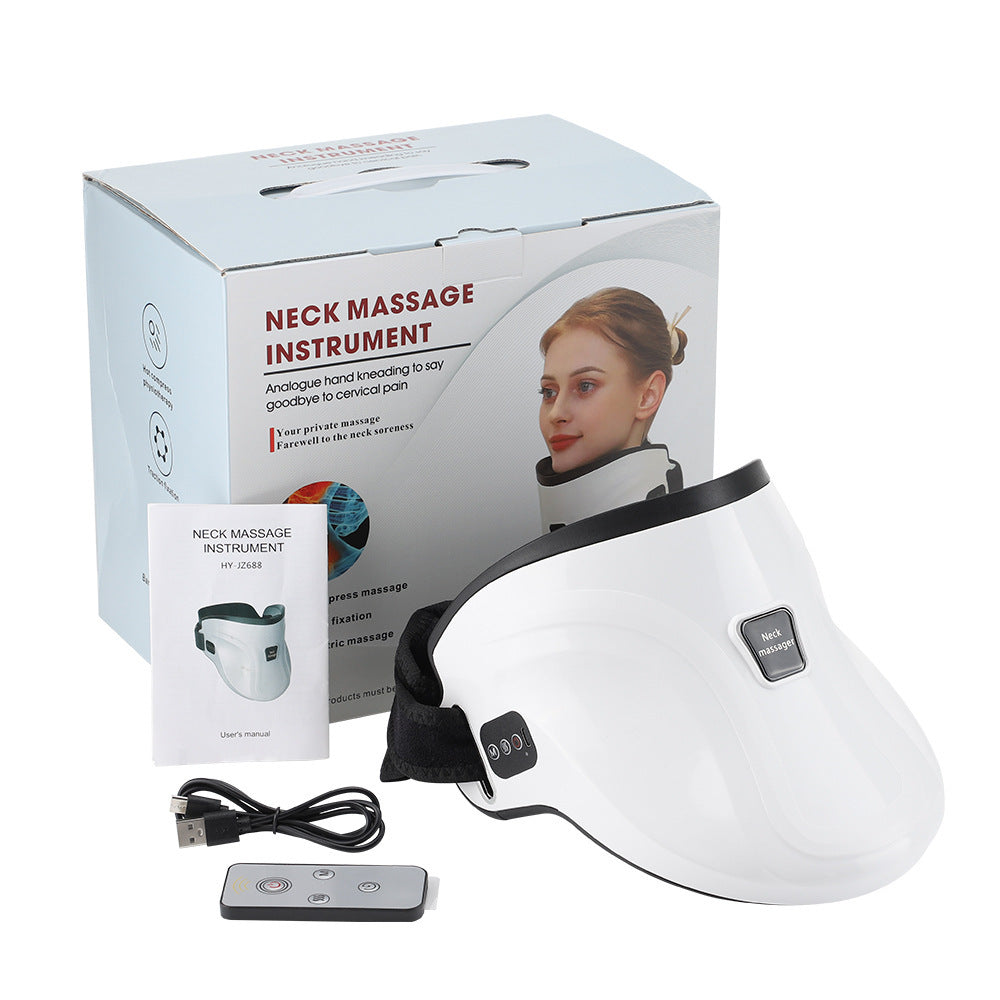 Instrument de massage électrique à compresse chaude pour la nuque, à traction fixe et à pression d'air, avec pétrissage Regard de breizh